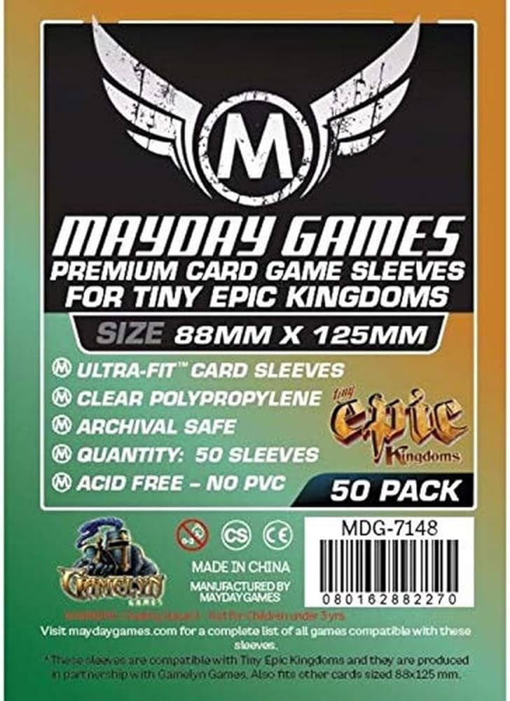 Sleeves: Mayday - Premium (x50) - Tiny Epic Kingdom (88 X 125mm)