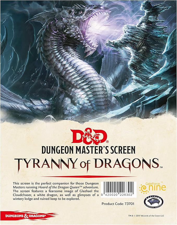 D&D RPG: Horde of the Dragon Queen - DM Screen