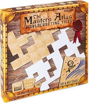 Accessories RPG: Master's Atlas - World Building Tiles, Blank/Parchment (44 pieces)