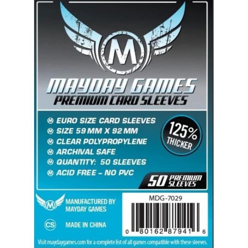 Sleeves: Mayday - Premium (x50) - Standard European (92 x 59mm)