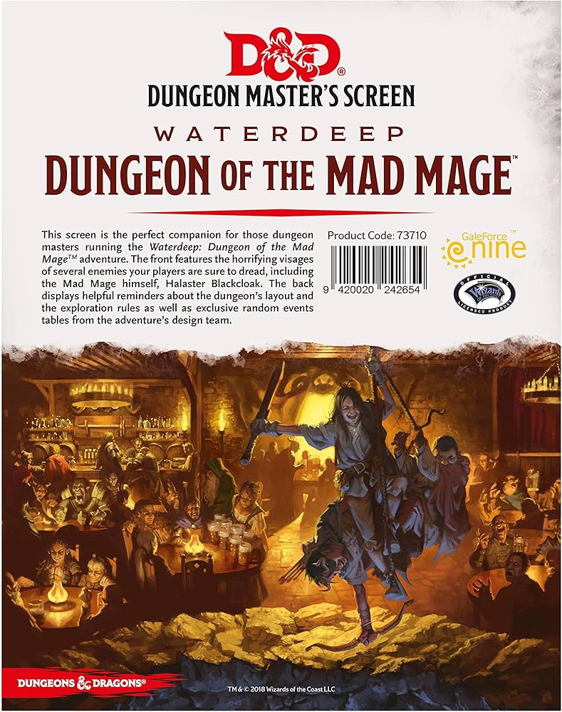 D&D RPG: Dungeon of the Mad Mage - DM Screen