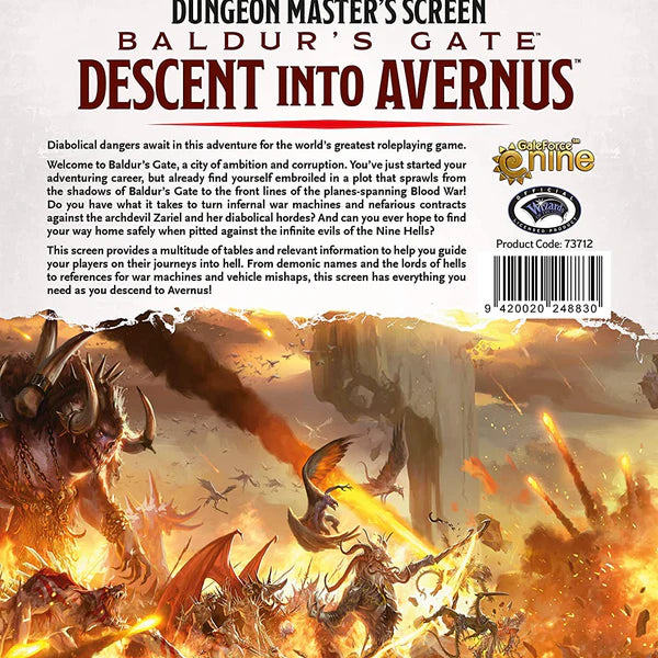 D&D RPG: Descent into Avernus - DM Screen