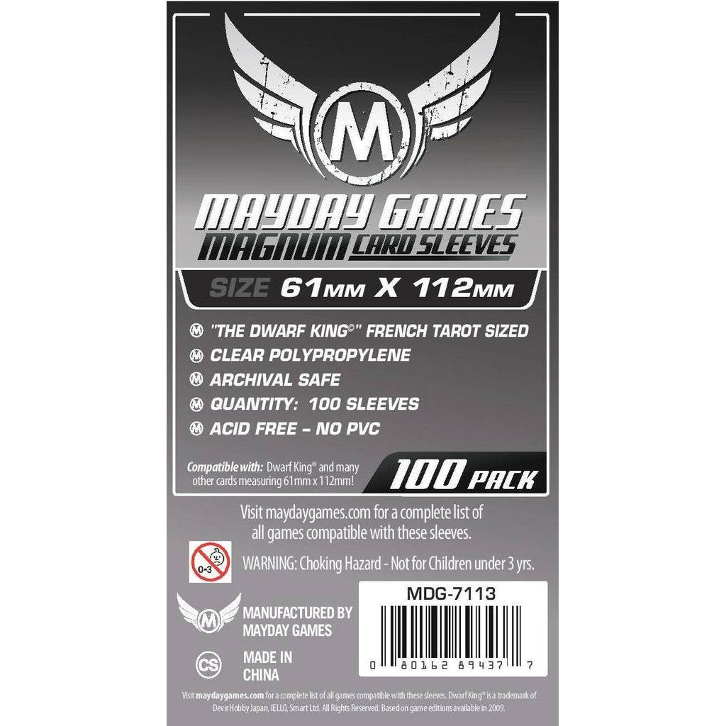 Sleeves: Mayday - Premium Magnum Platinum - French Tarot, Dwarf King(61 x 112mm) (x50)