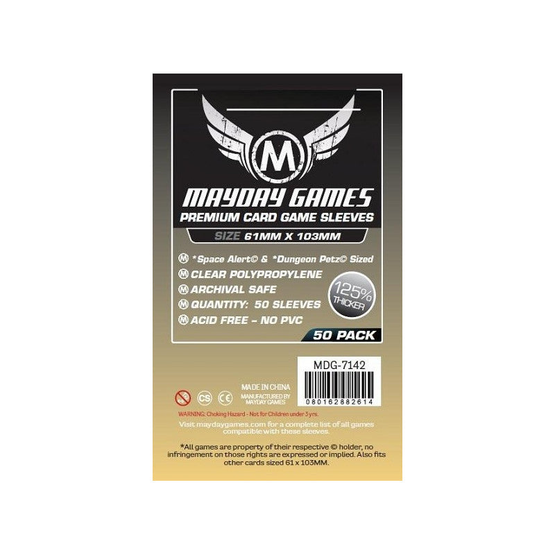 Sleeves: Mayday - Premium (x50) - Space Alert (61 x 103mm)